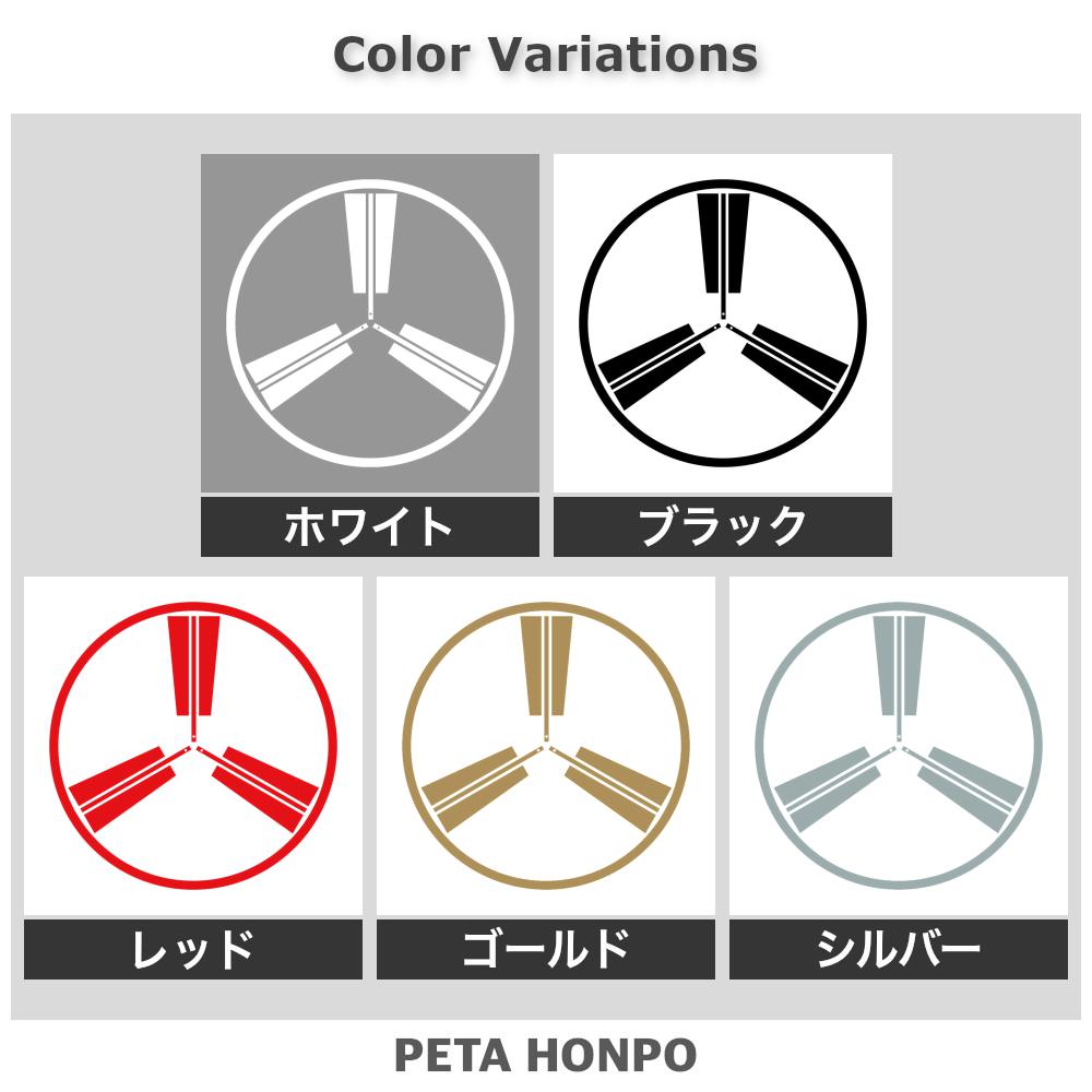 糸輪に尻合せ三本扇紋 2