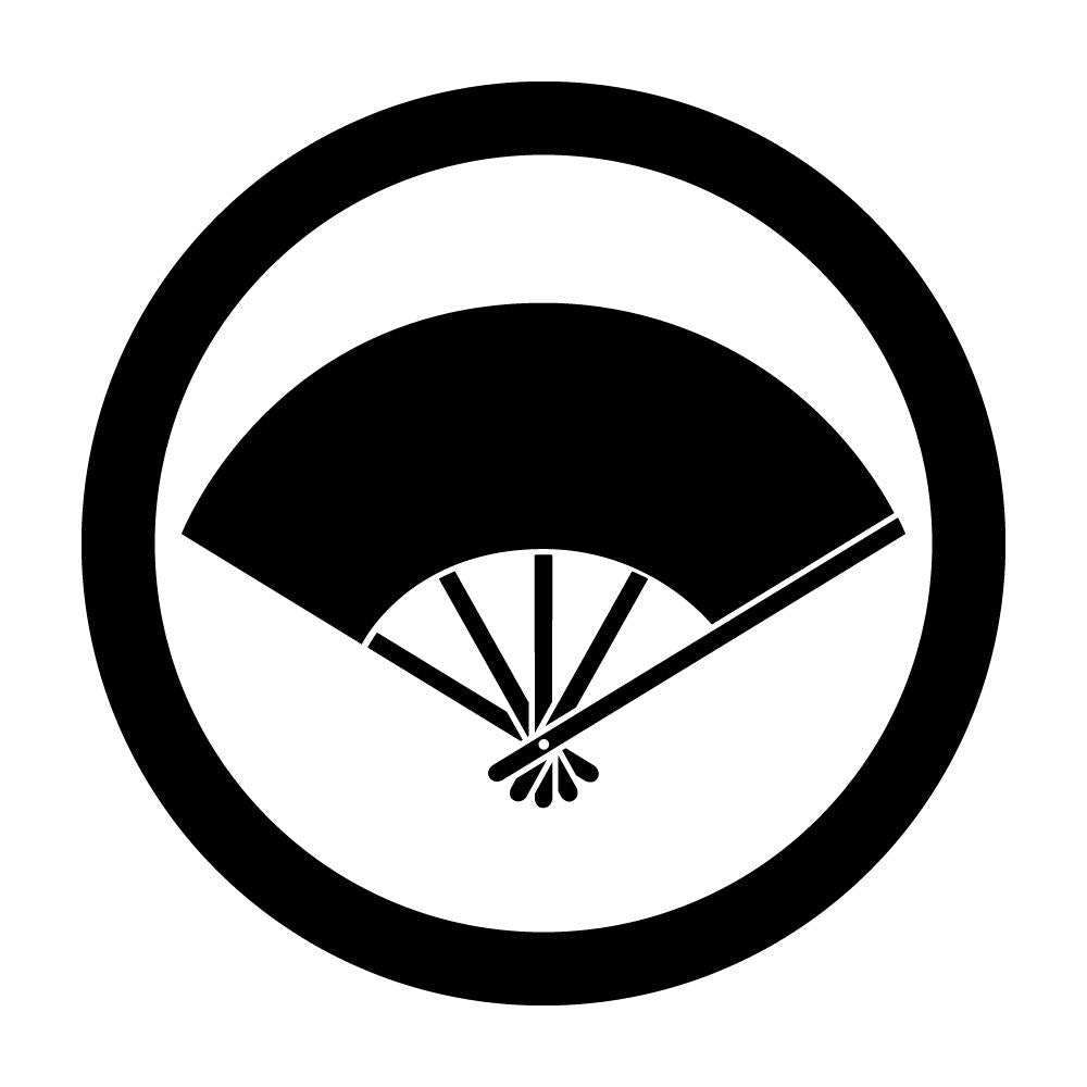 丸に五本骨扇紋