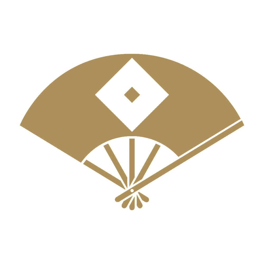 扇に地抜き釘抜き紋 9