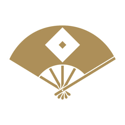 扇に地抜き釘抜き紋 9