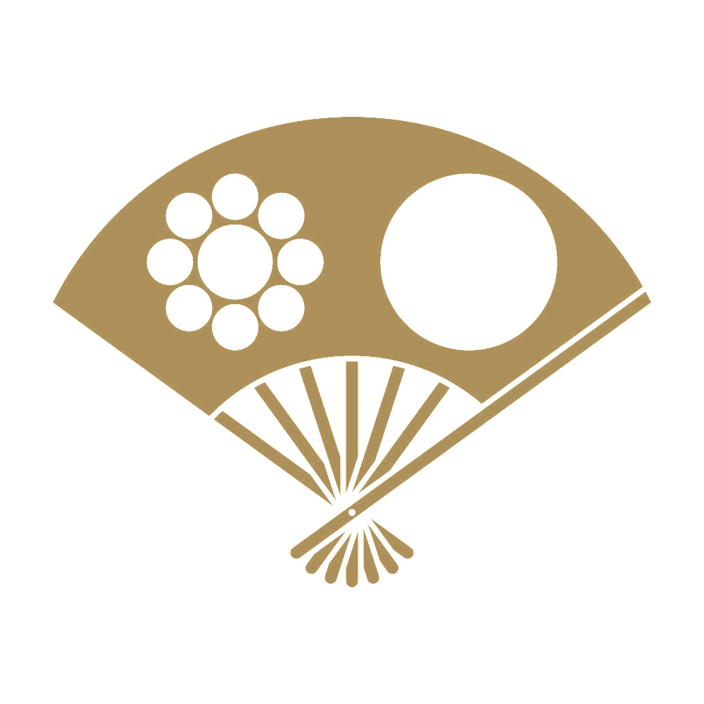 七本骨扇日の丸に九曜紋 9