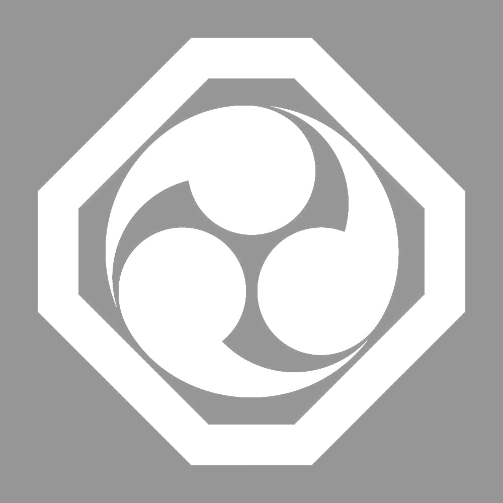 隅切り角に三つ巴紋 7