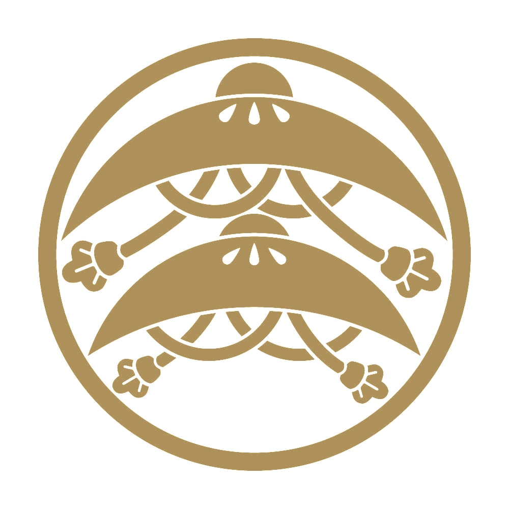 糸輪に紐付き二階笠紋 9