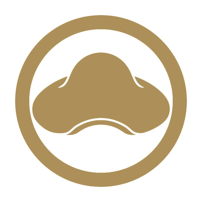 丸に俯き陣笠紋 9