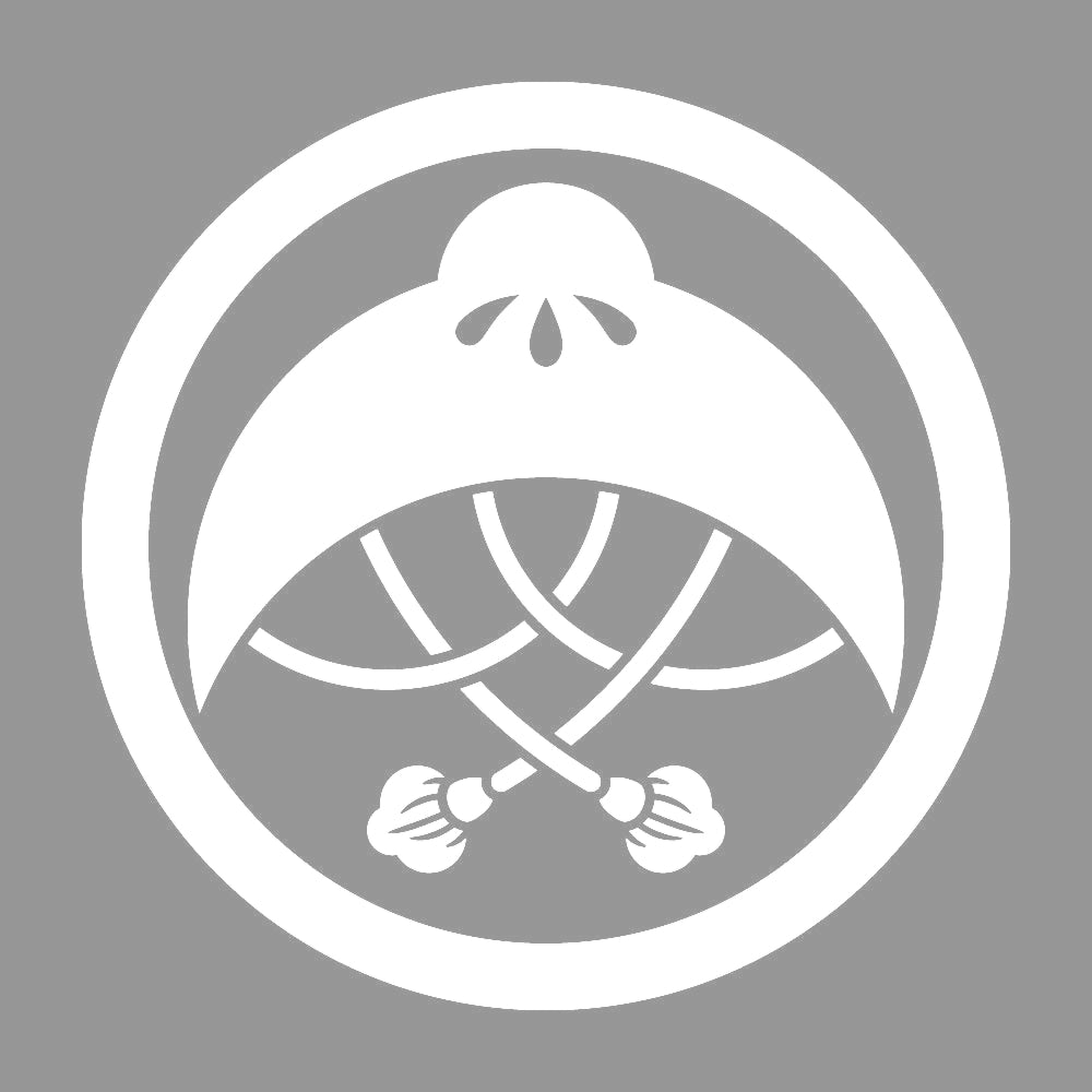 中輪に房付き笠紋 7