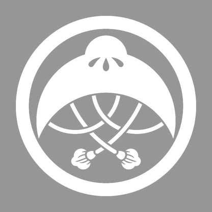 中輪に房付き笠紋 7