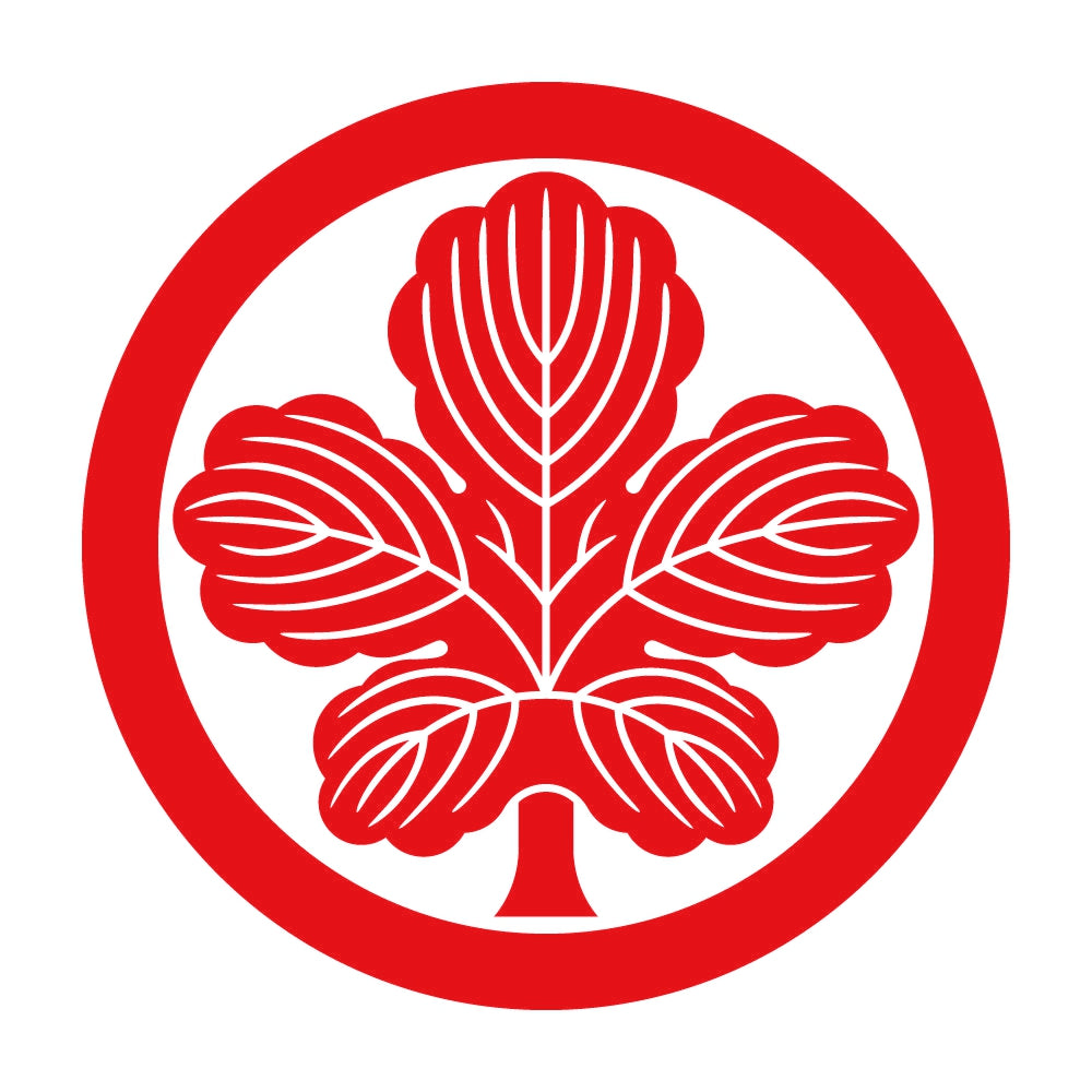 丸に立ち梶の葉紋 8