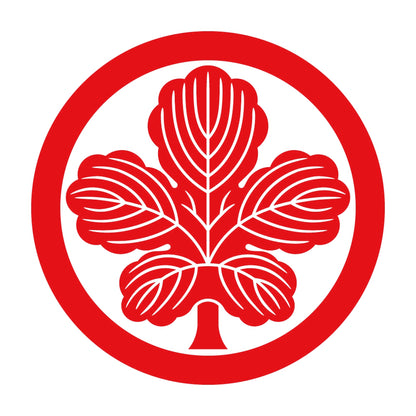 丸に立ち梶の葉紋 8