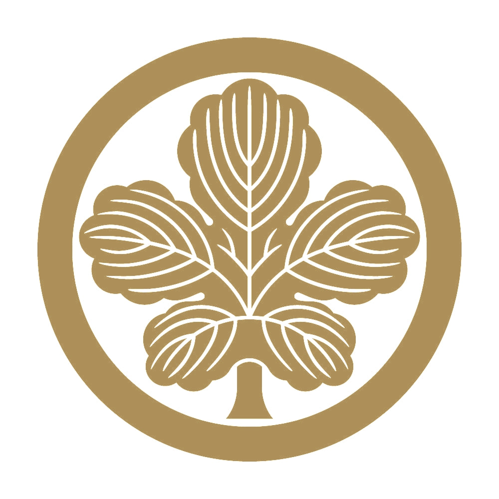 丸に立ち梶の葉紋 9