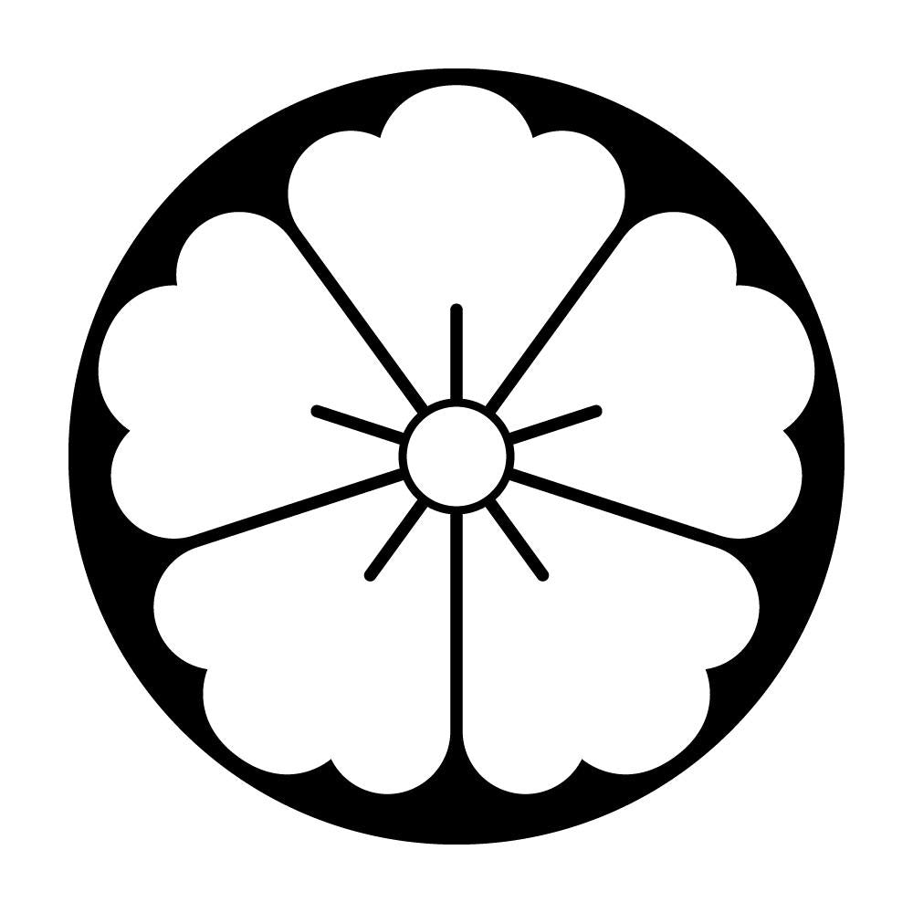 石持ち地抜き唐花紋