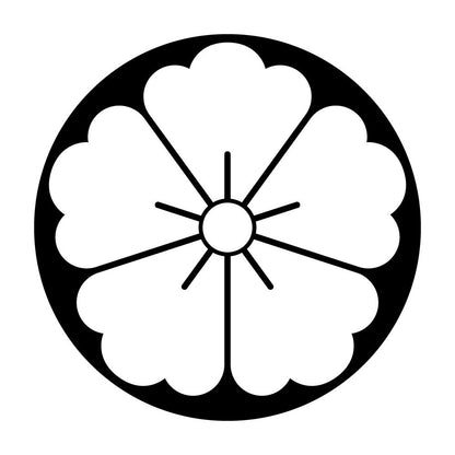 石持ち地抜き唐花紋