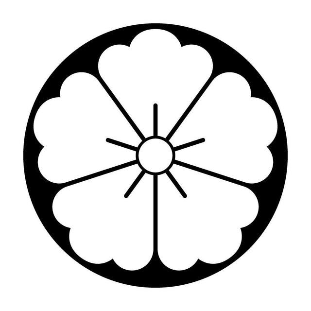 石持ち地抜き唐花紋
