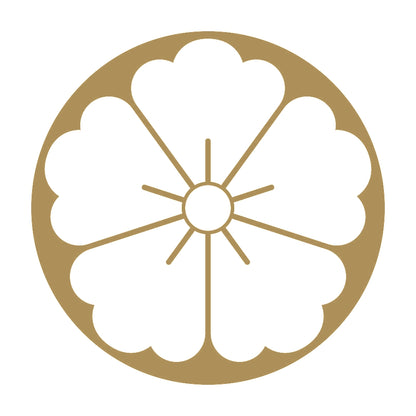 石持ち地抜き唐花紋 9