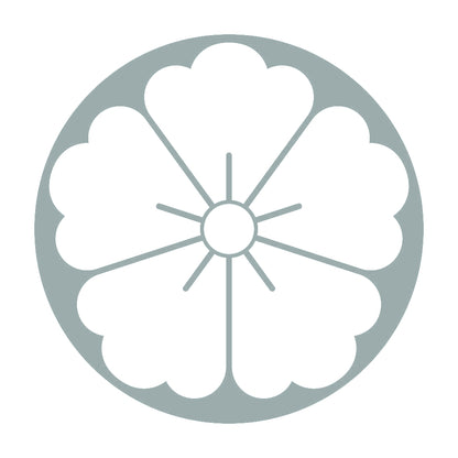 石持ち地抜き唐花紋 10