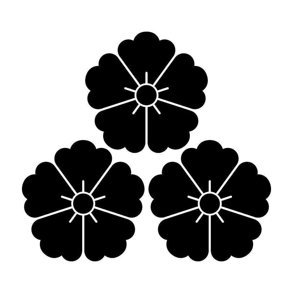 三つ盛り唐花紋