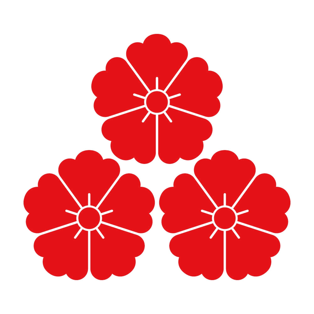 三つ盛り唐花紋 8