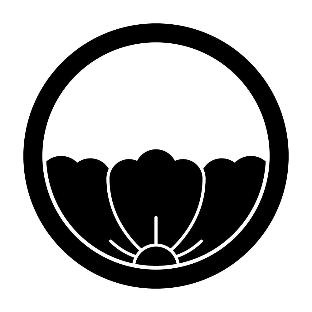 中輪に覗き唐花紋