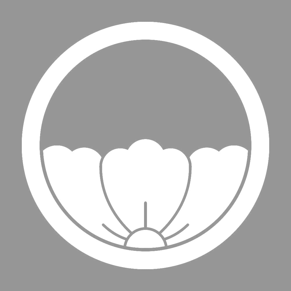 中輪に覗き唐花紋 7