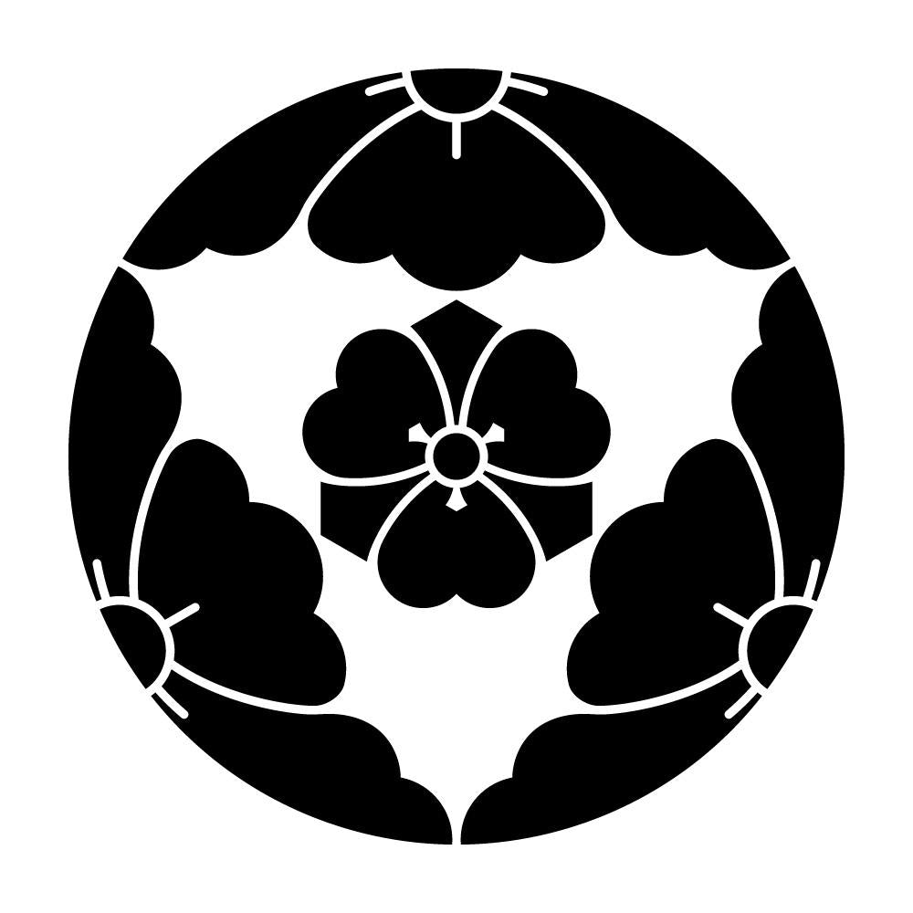 三つ割り唐花に剣片喰紋