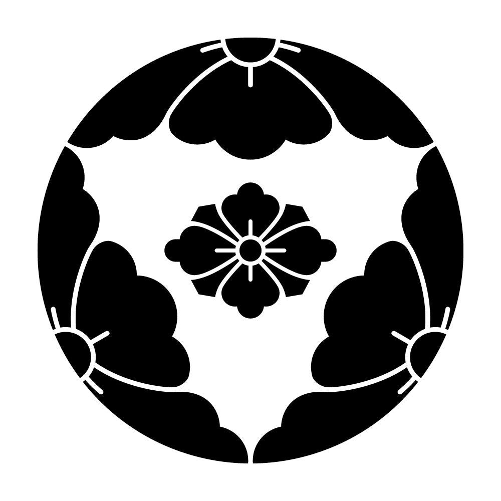 三つ割り唐花に剣花菱紋