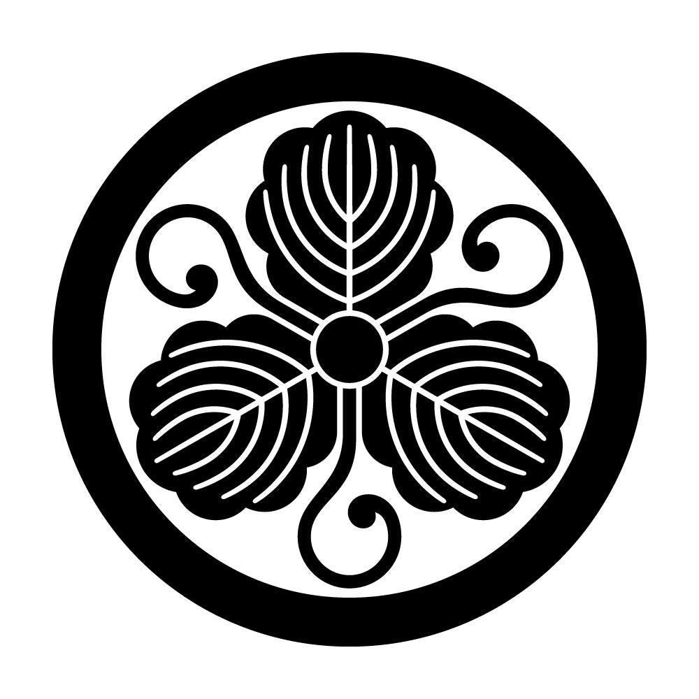 丸に片手蔓柏紋