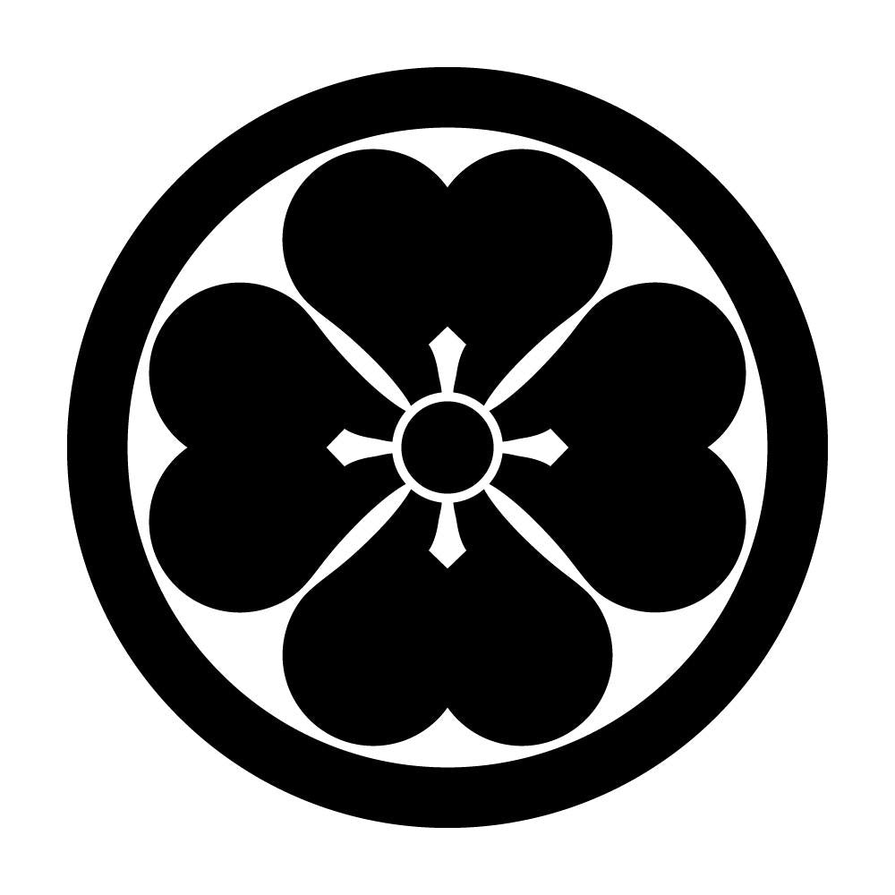 丸に四つ片喰紋