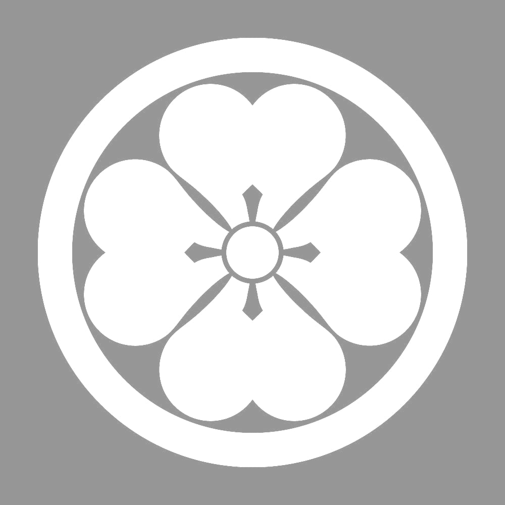 丸に四つ片喰紋 7