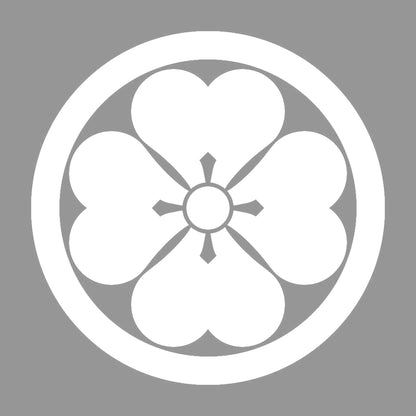 丸に四つ片喰紋 7