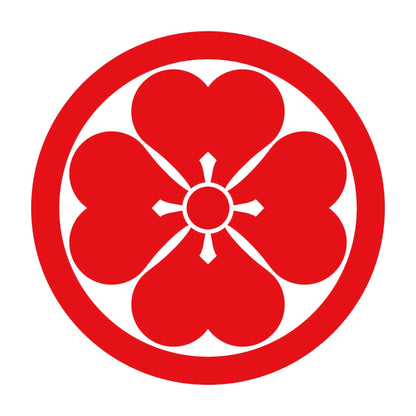 丸に四つ片喰紋 8