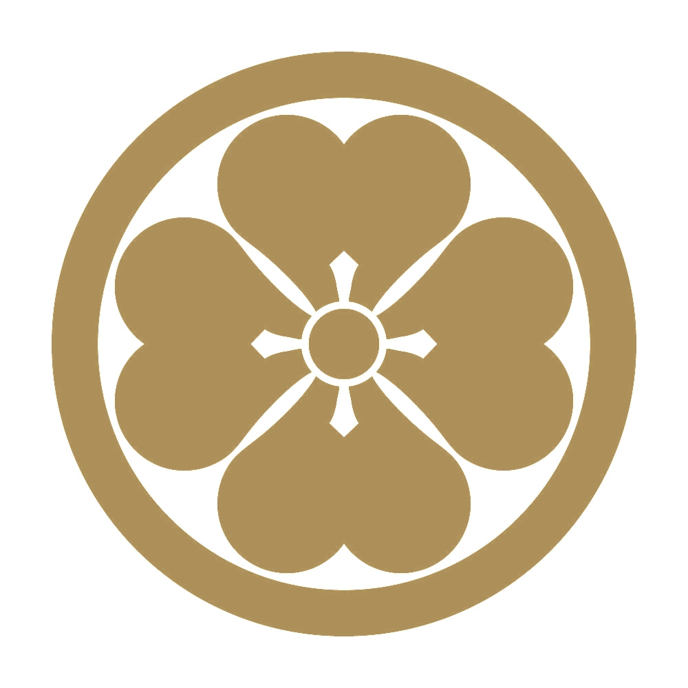 丸に四つ片喰紋 9