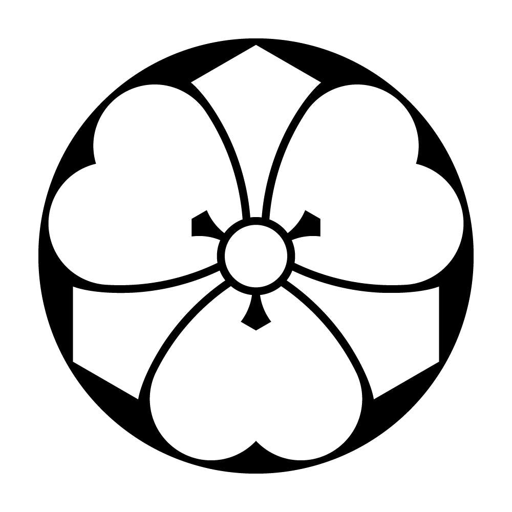 石持ち地抜き剣片喰紋