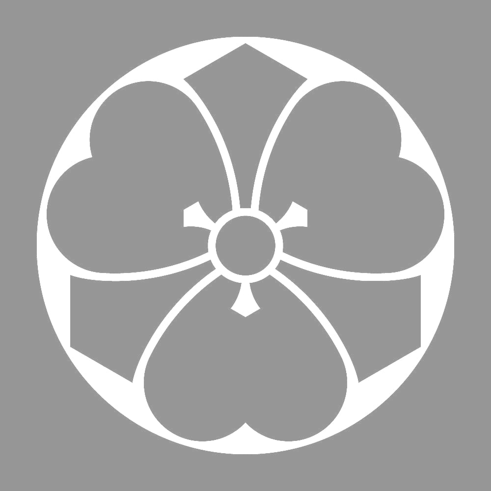石持ち地抜き剣片喰紋 7
