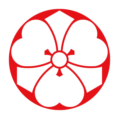 石持ち地抜き剣片喰紋 8