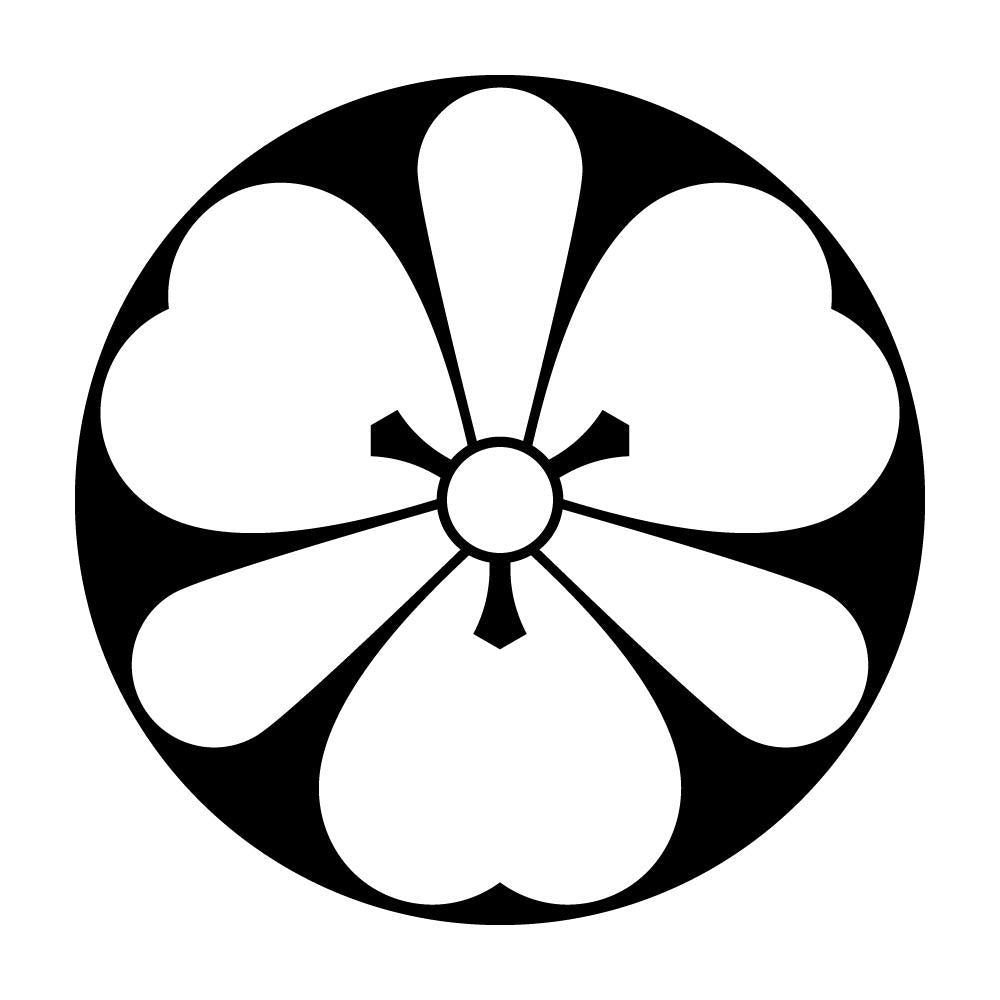 石持ち地抜き棒剣片喰紋
