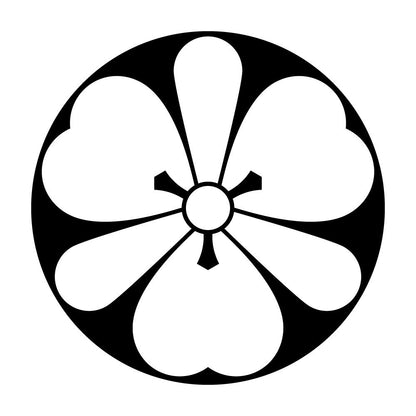 石持ち地抜き棒剣片喰紋