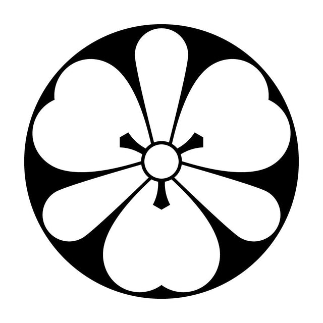 石持ち地抜き棒剣片喰紋