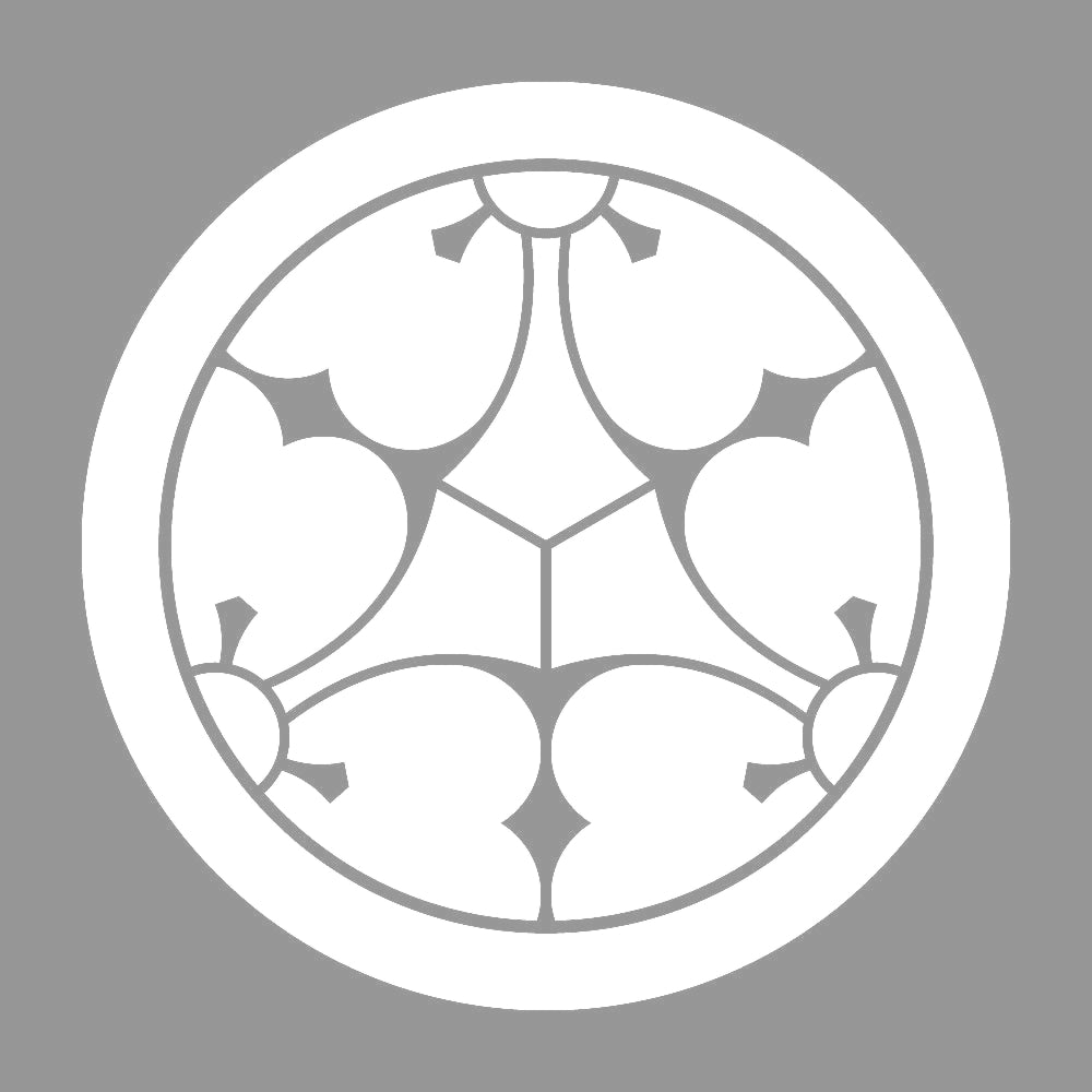 丸に三つ割り変わり剣片喰紋 7