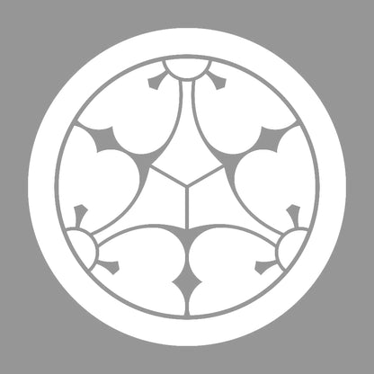 丸に三つ割り変わり剣片喰紋 7