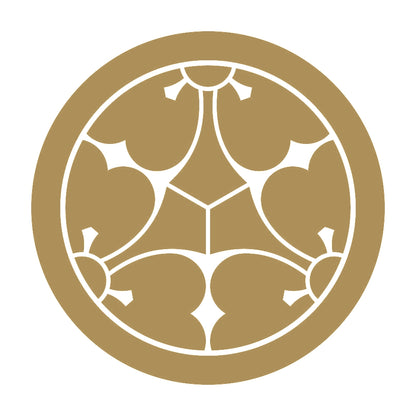 丸に三つ割り変わり剣片喰紋 9
