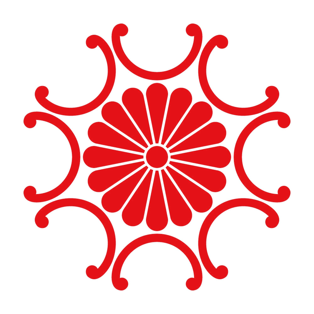外八つ鐶に十六菊紋 8