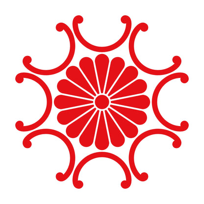 外八つ鐶に十六菊紋 8