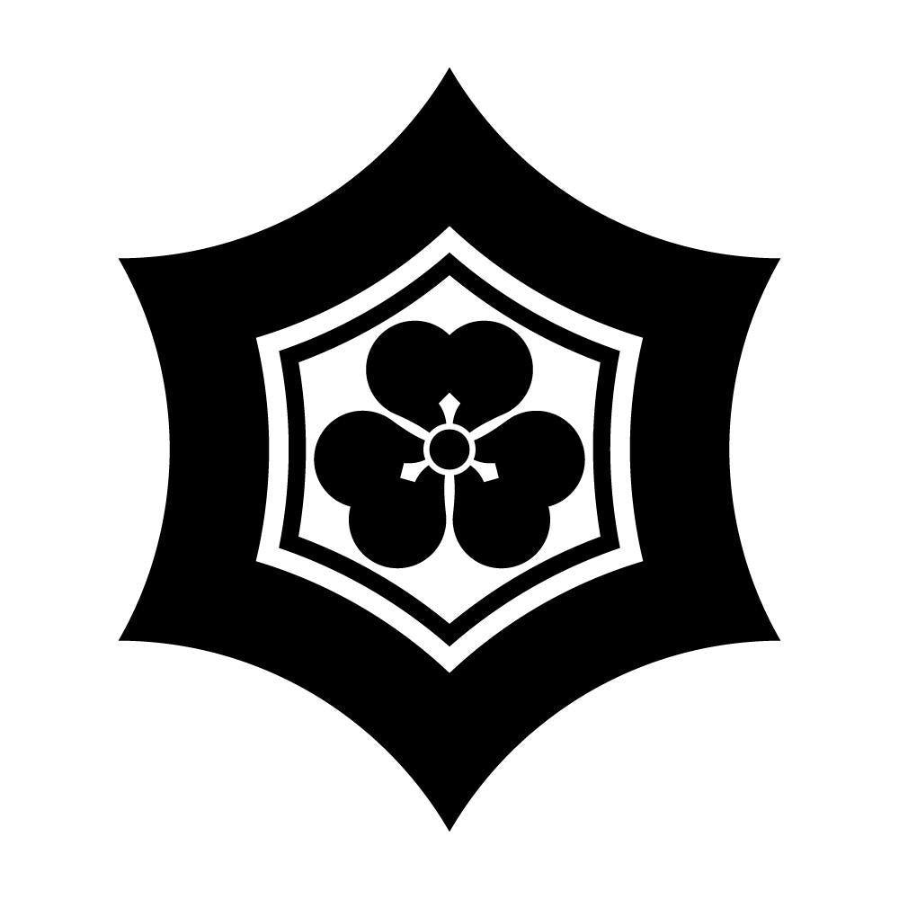 反り亀甲に片喰紋