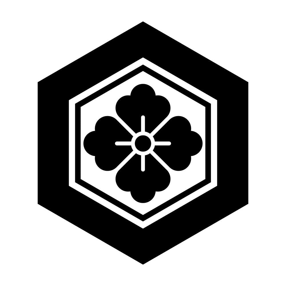 亀甲に花角紋