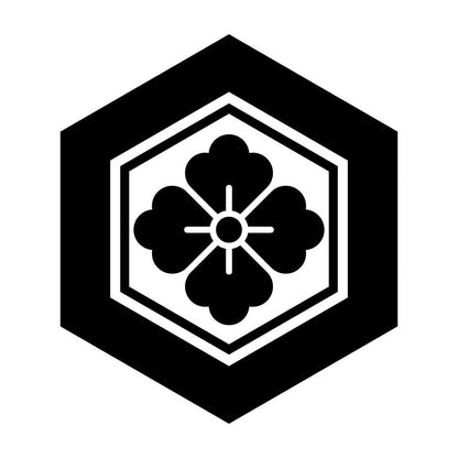 亀甲に花角紋