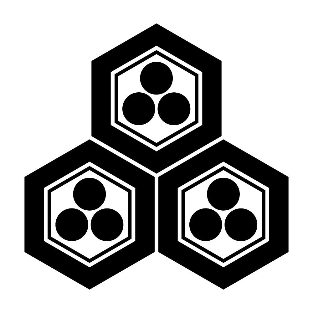 三つ盛り亀甲に三つ星紋