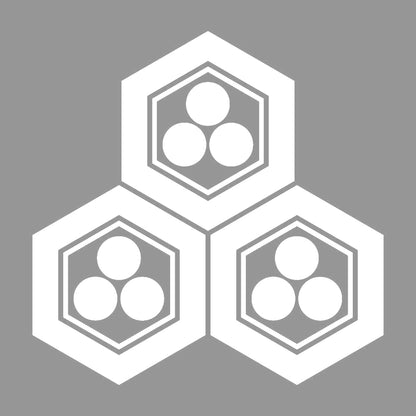 三つ盛り亀甲に三つ星紋 7