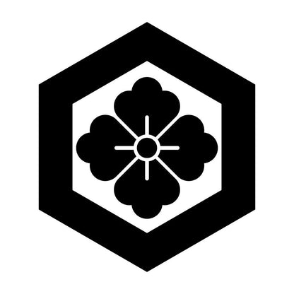 一重亀甲に花角紋