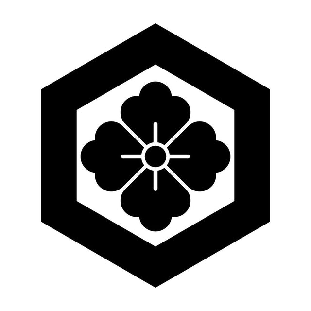 一重亀甲に花角紋