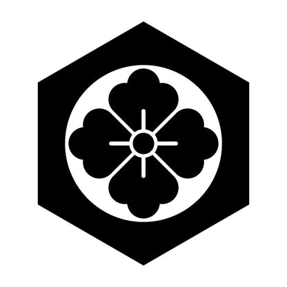 鉄砲亀甲に花角紋