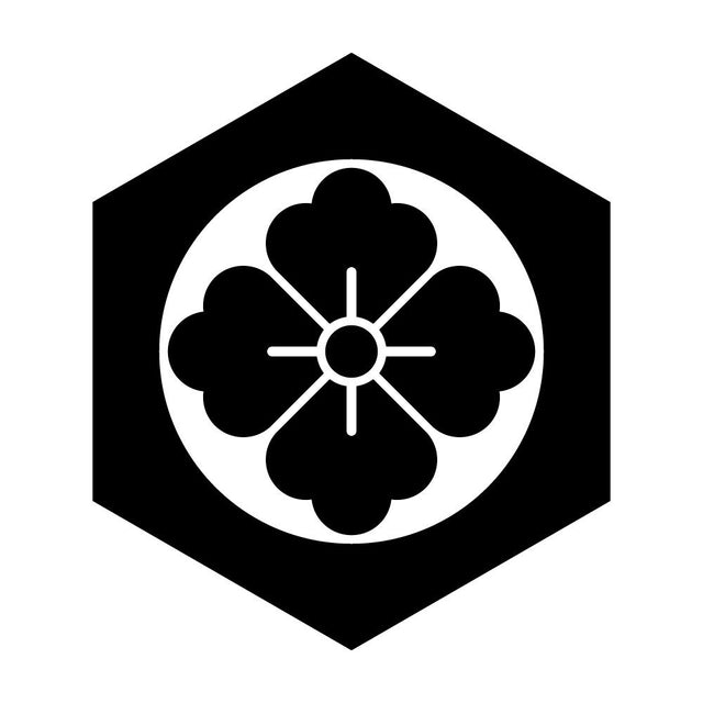 鉄砲亀甲に花角紋